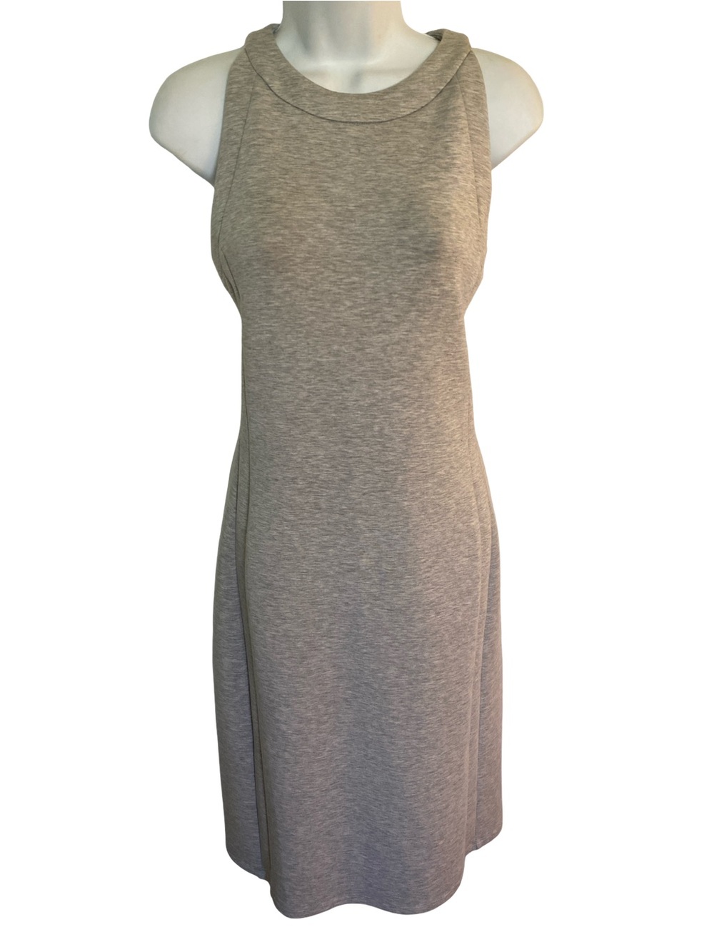 SPANX Heather Gray Sleeveless Ponte Shift Dress-S